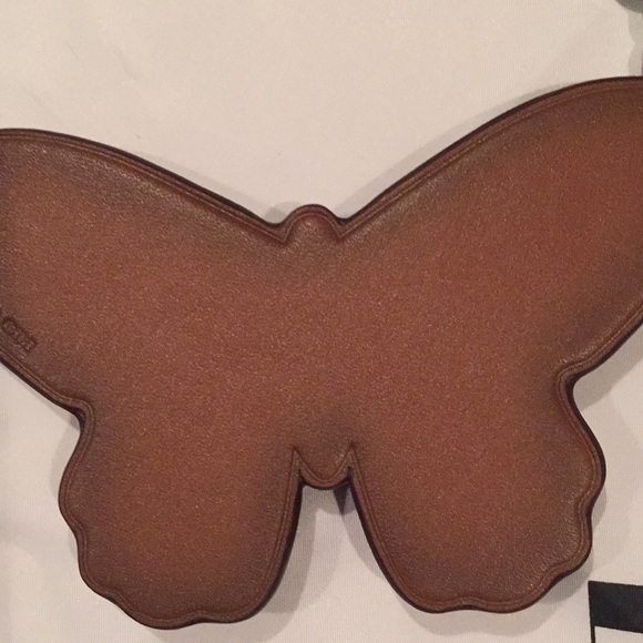 ✨NEW✨COACH Large Studded Leather Butterfly Bag Charm - Brown Saddle/Silver - Picture 6 of 14